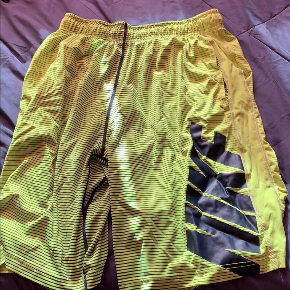 Dry fit neon yellow Nike shorts